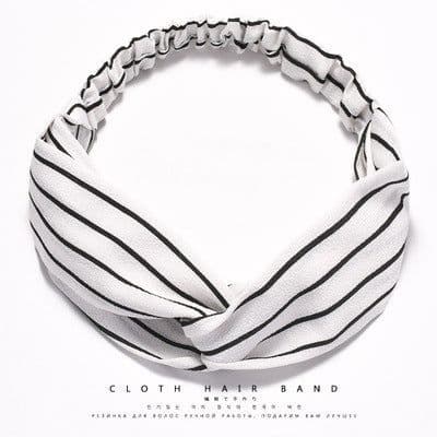 image-Korean spring and summer cross elastic headband chiffon silk headband ladies headband hair accessories sports face wash headwear wholesale
