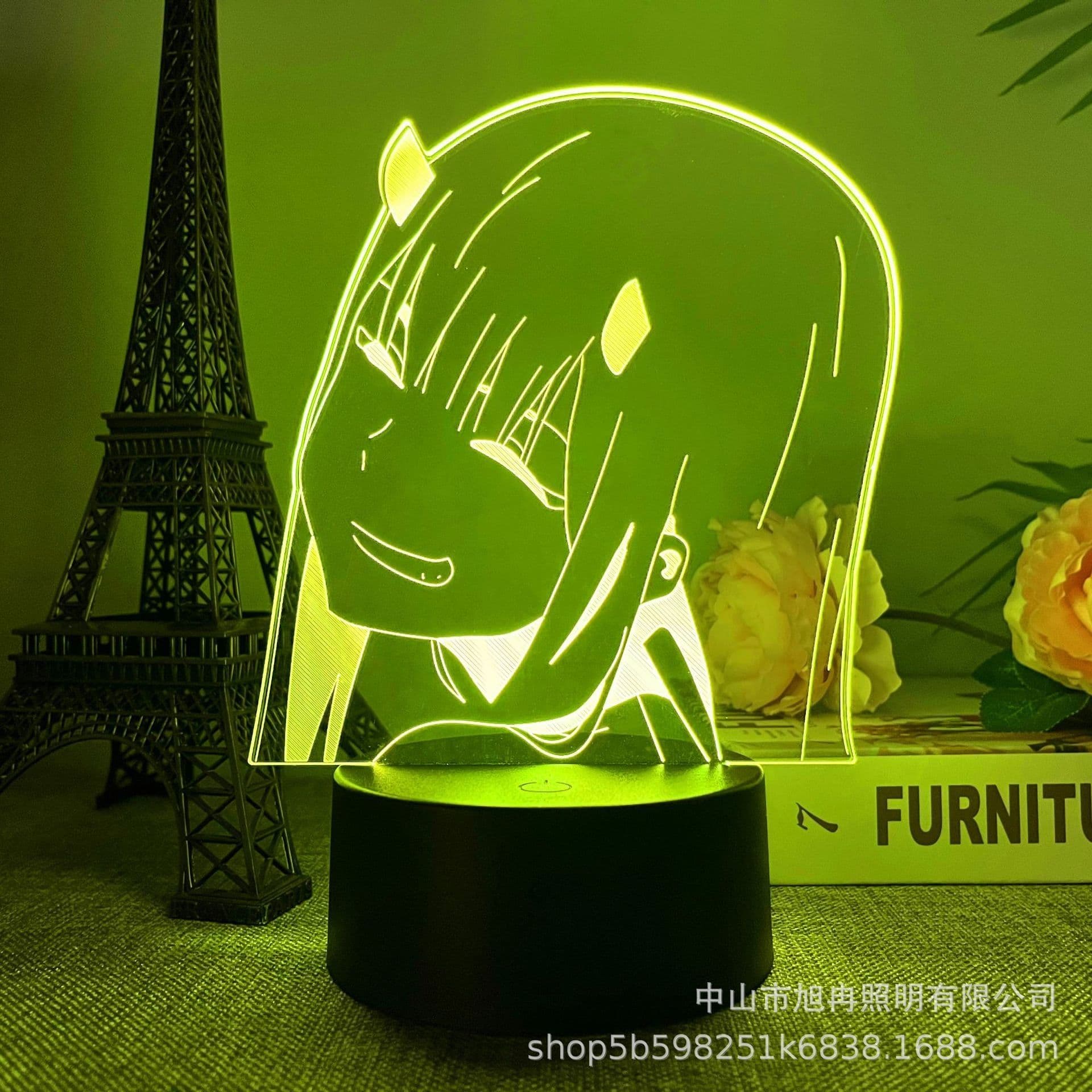 image-3D Night Light LED USB Desk Lamp Touch Remote Control Modern Minimalist