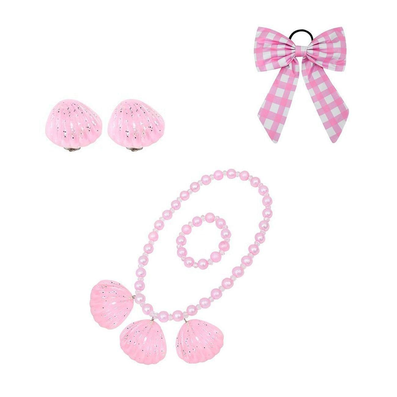 image-Barbie Character Accessories Set - Hat Bag Jewelry Bow