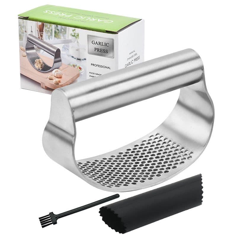 image-Garlic Press - 304 Stainless Steel Manual Garlic Puller