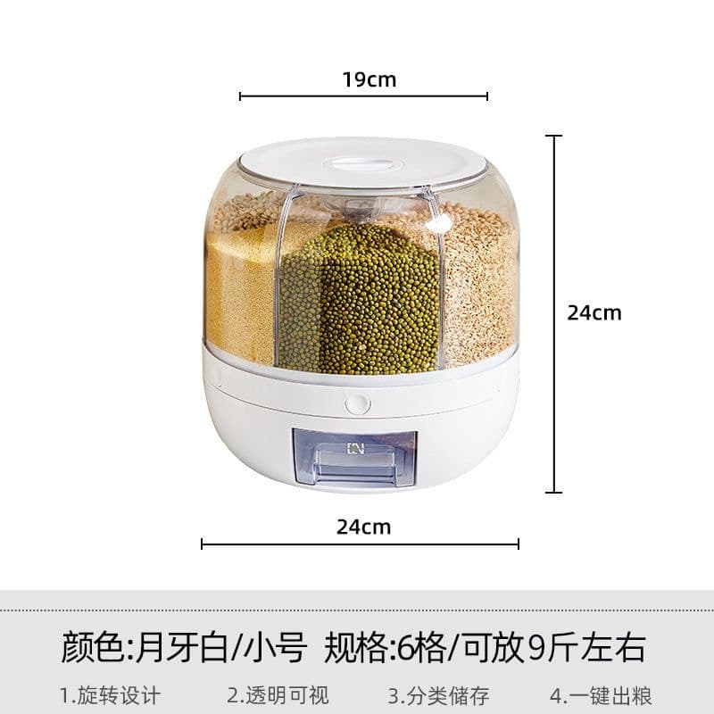 image-Rice Storage Container - Rotating Grain Box Sealed