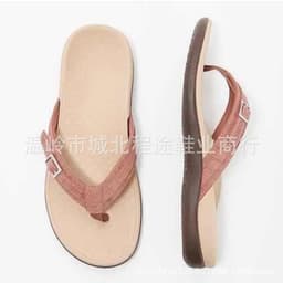 image-Women's Thong Slippers - Navy Blue Size 43