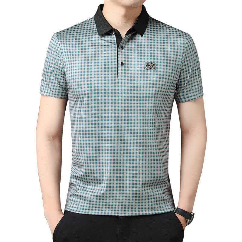 image-Men's Polo Shirt - Black Breathable Short Sleeve M-3XL