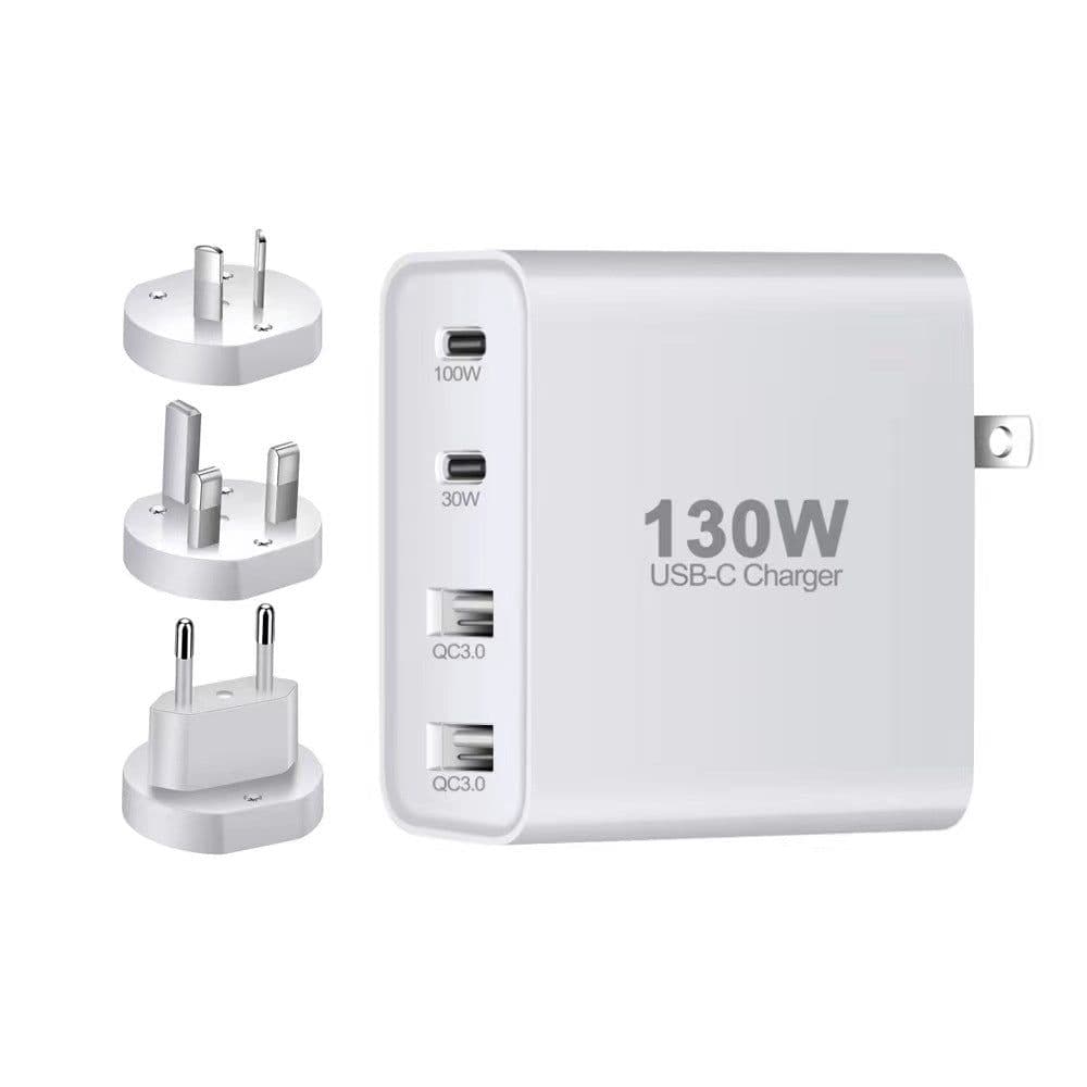 image-GaN 130W Multi-Port USB-C Charger - White