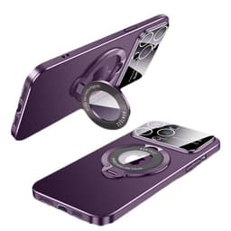 image-iPhone 14 Magnetic Bracket Case - Maroon Anti-Fingerprint