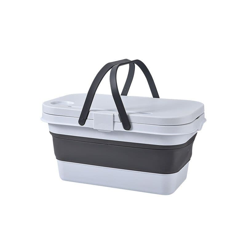 image-Yuxia Picnic Basket - Army Green Foldable 47x29x24cm