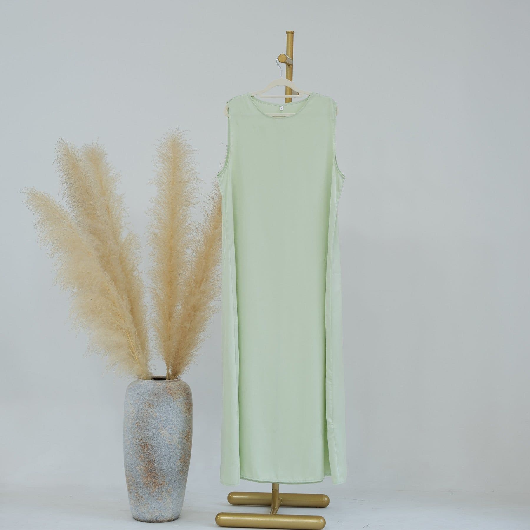 image-Loriya Summer Sleeveless Long Skirt - Macaron Solid