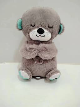 image-Breathing Bear Otter Plush Toy - Soothing Sleep Doll