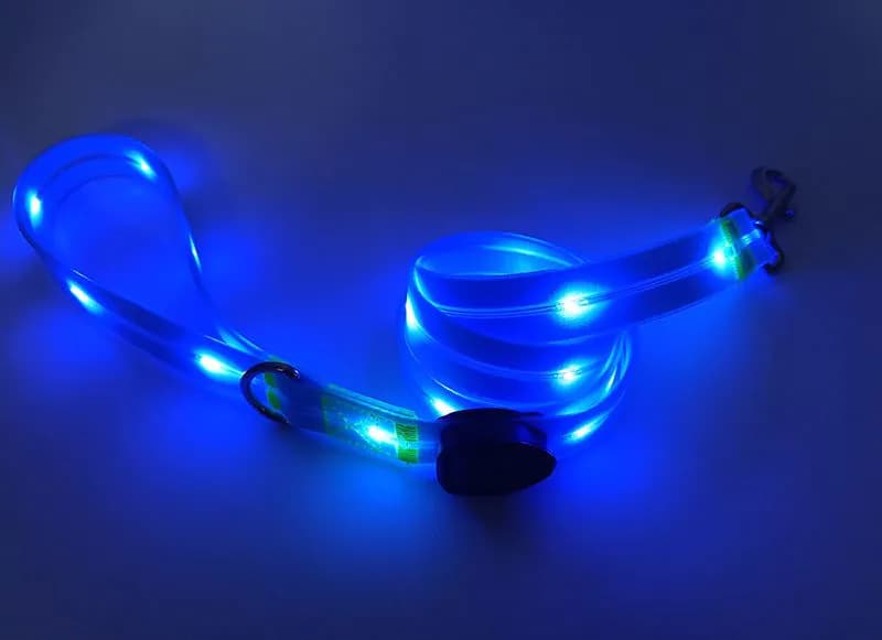 image-LED Pet Collar USB Charging - Nylon Black