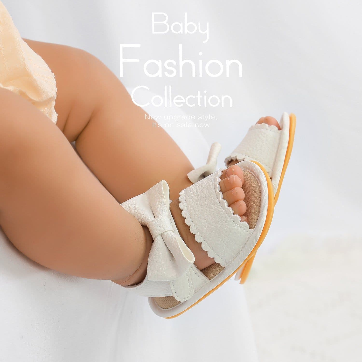 image-Baby Sandals Pink Bow Velcro Non-Slip 12-36M