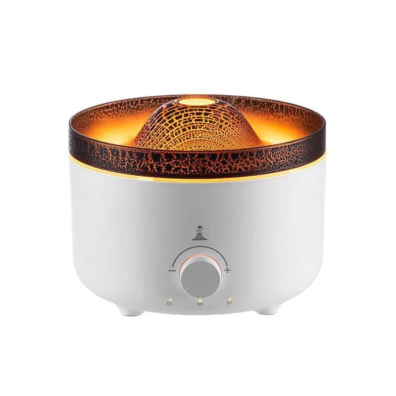 image-Cross-border new simulation volcano aromatherapy machine home desktop indoor fragrance expansion jellyfish 3d flame aromatherapy machine