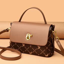 image-Women's 2023 Messenger Bag, Soft PVC Zipper Handbag, Animal Print