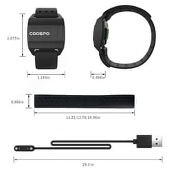 image-COOSPO HW706 Heart Rate Monitor Armband Black