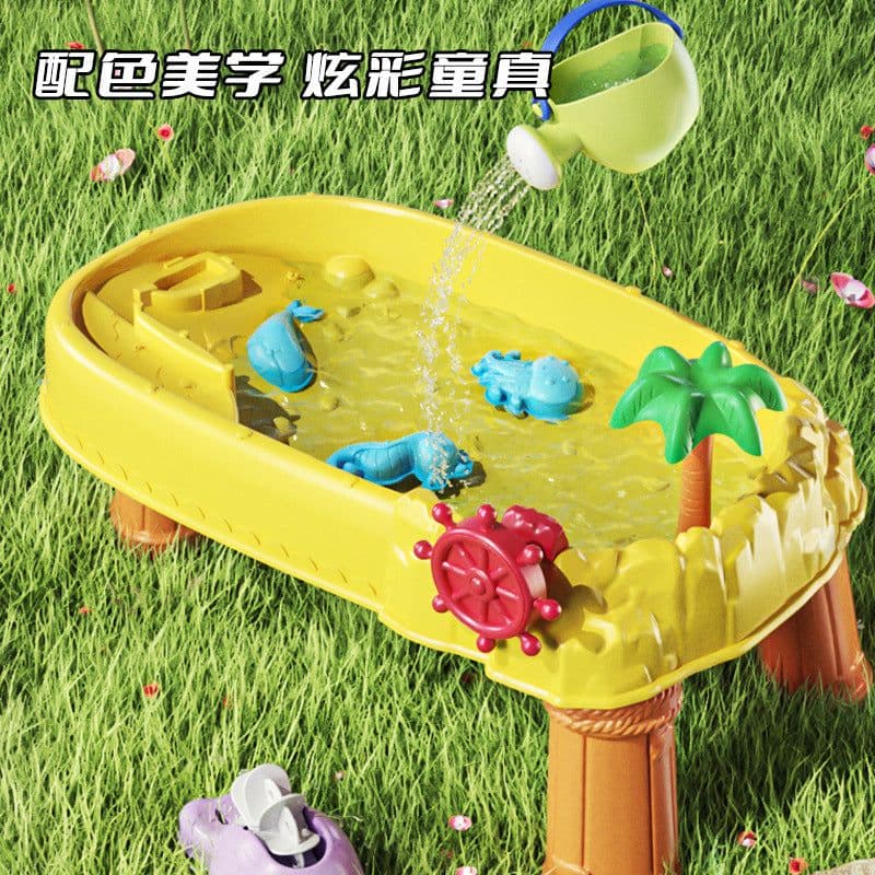 image-Beach Table Sand Toy Set - Shovel Bucket Tools