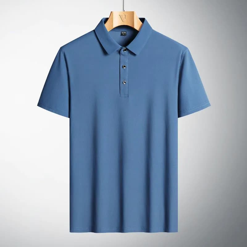 image-Men's Urban Casual Short-Sleeved Polo T-Shirt - Large
