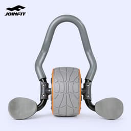 image-JoinFit Abdominal Wheel - Gray, Foldable Muscle Trainer