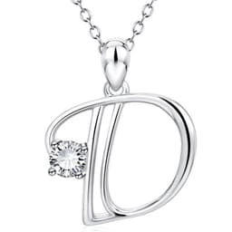 image-Baoshina Alphabet Diamond Pendant Necklace 26 Letters Jewelry Crossborder Supply