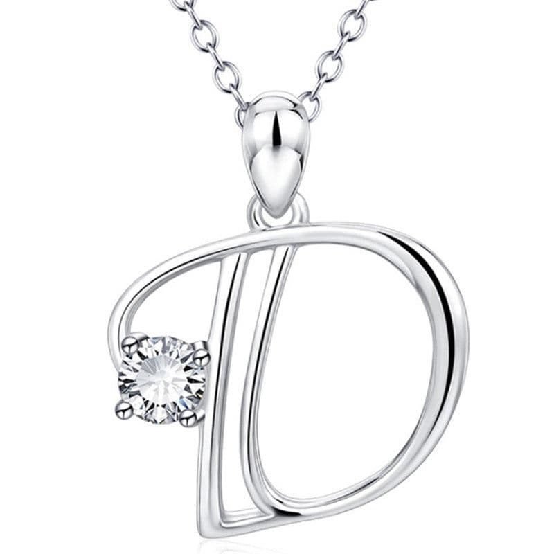 image-Baoshina Alphabet Diamond Pendant Necklace 26 Letters Jewelry Crossborder Supply