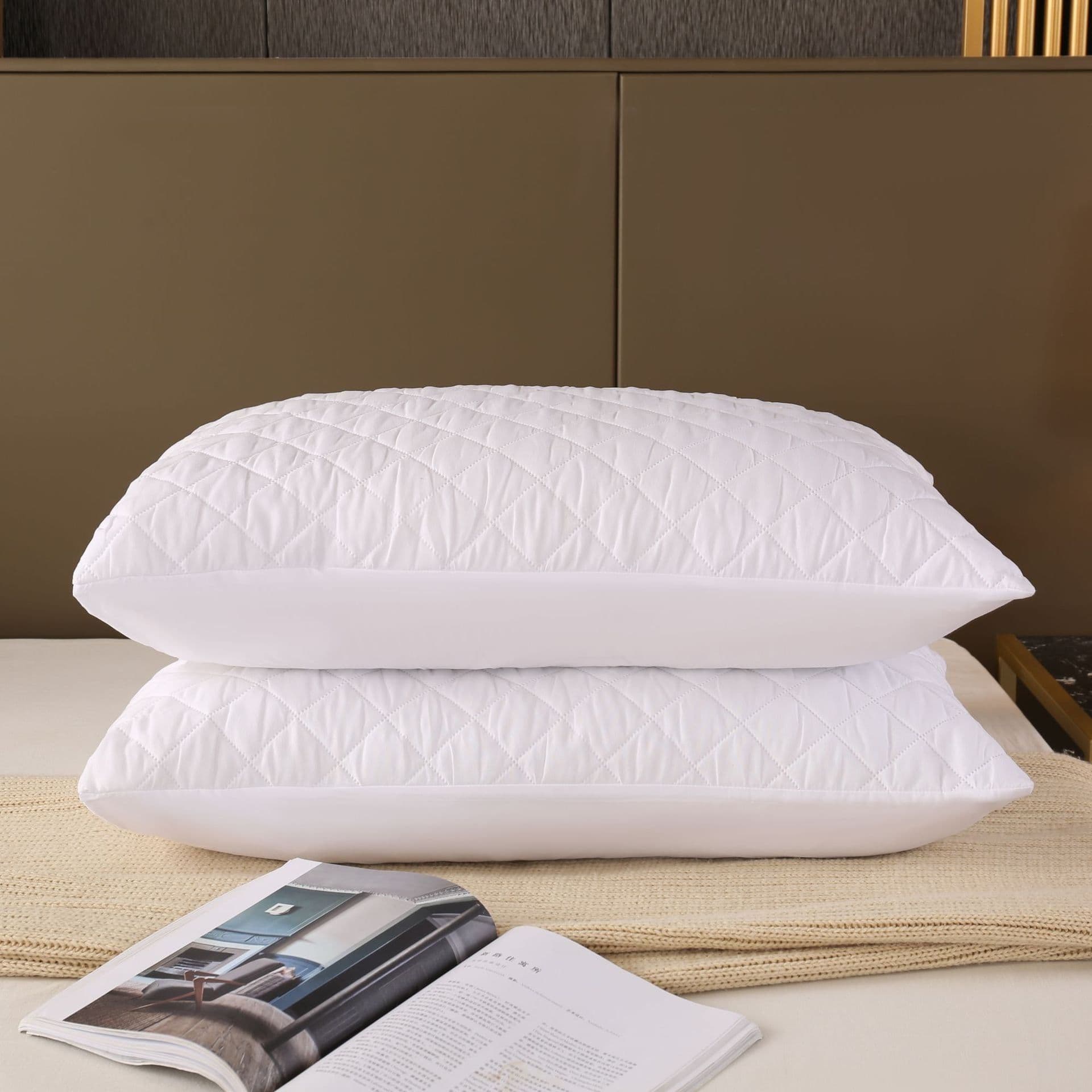 image-ZT009 Quilted Pillowcase - Waterproof Brushed