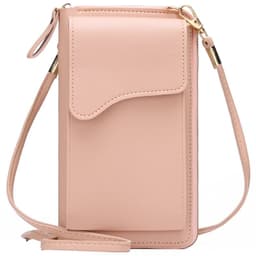 image-Light Purple PU Leather Phone Bag - Korean Style