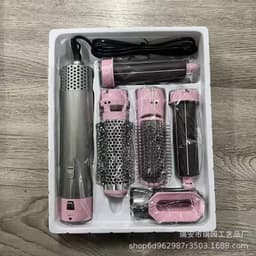 image-Hair Straightener Brush 5 in 1 Hair Dryer