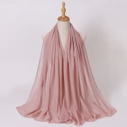 image-Weicai Chiffon Hijab Scarf - Gray Coffee 175x70cm