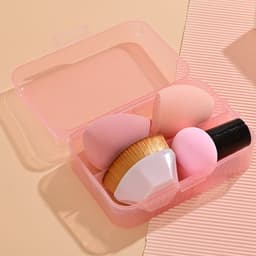 image-Beauty Egg Makeup Sponge Set - Foundation Brush & Powder Puff