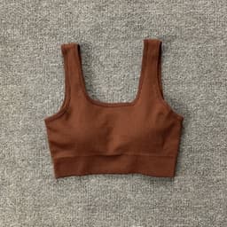 image-2021 Yoga Suit - Brown Four-Piece Set, Short Sleeve, Leggings, Size S
