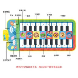 image-Children's Music Play Mat - Piano Keys Crawling Mat
