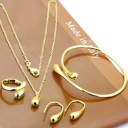 image-Jewelry Set 4-Piece Gold Alloy Drop - Women's