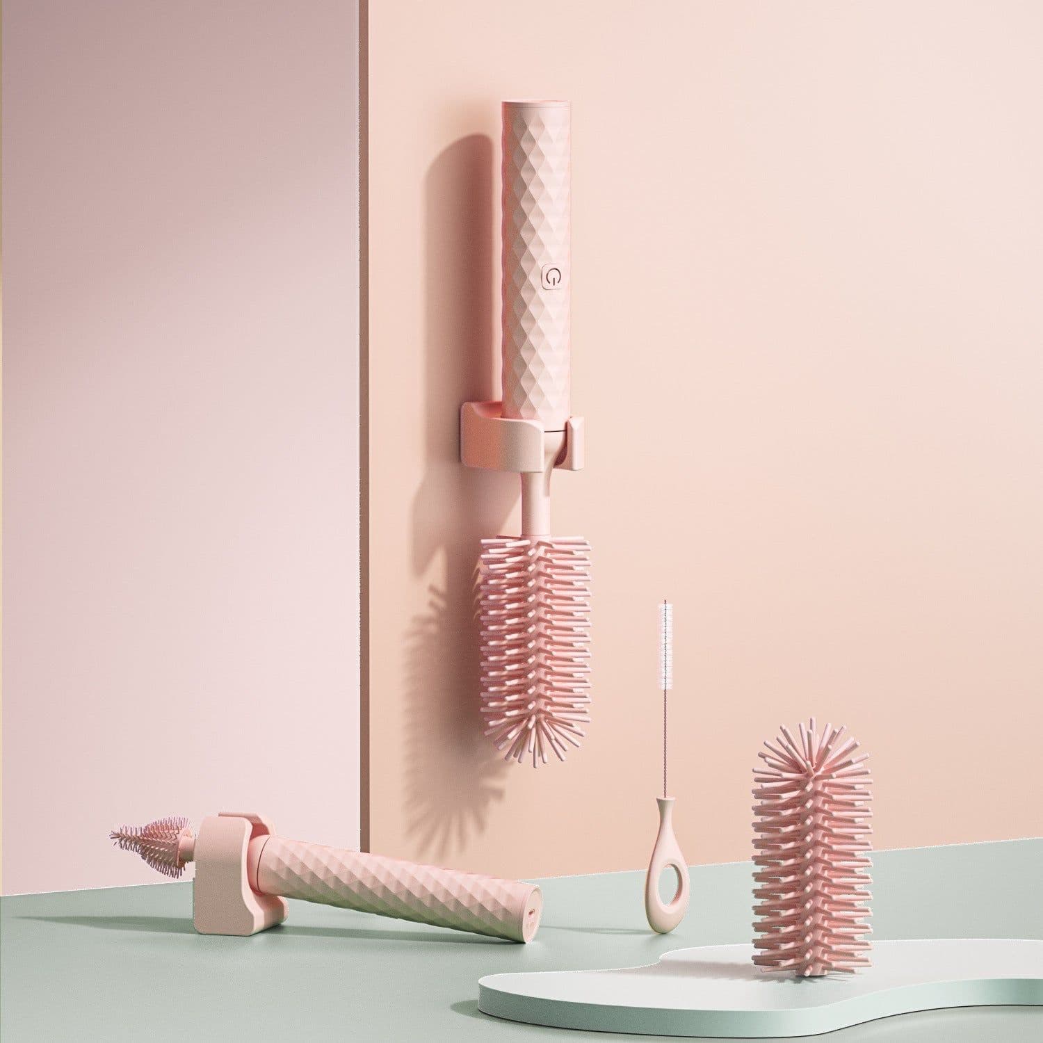 image-Silicone Bottle Brush Set - Long Handle