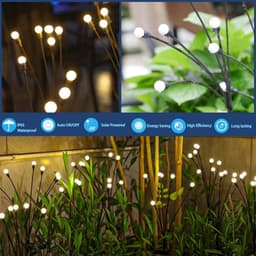 image-Cross-border solar lawn lamp garden lamp LED wind-driven firefly ground plug lamp garden decoration festival lamp swing