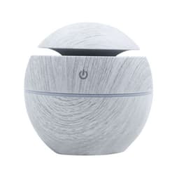 image-Round Humidifier Mushroom Wood Grain Aroma Diffuser MG-01 - White