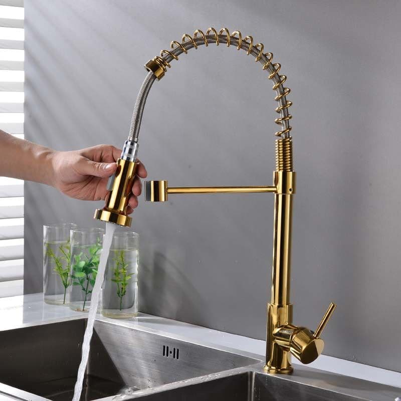 image-Universal Black Kitchen Faucet Rotatable Hot/Cold Sink (55 characters)