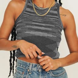 image-Women's Wool Knit Tank Top - Rose Red XL Slim