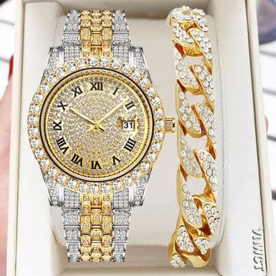 image-Taurus Pine Watch Bracelet Set - Gold 37mm