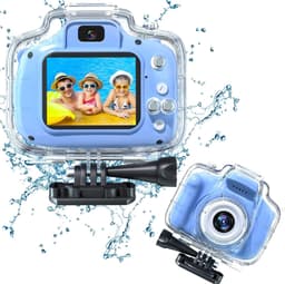 image-Kids' Waterproof Stand Mini Digital Camera, 30W HD Toy, TF16GB