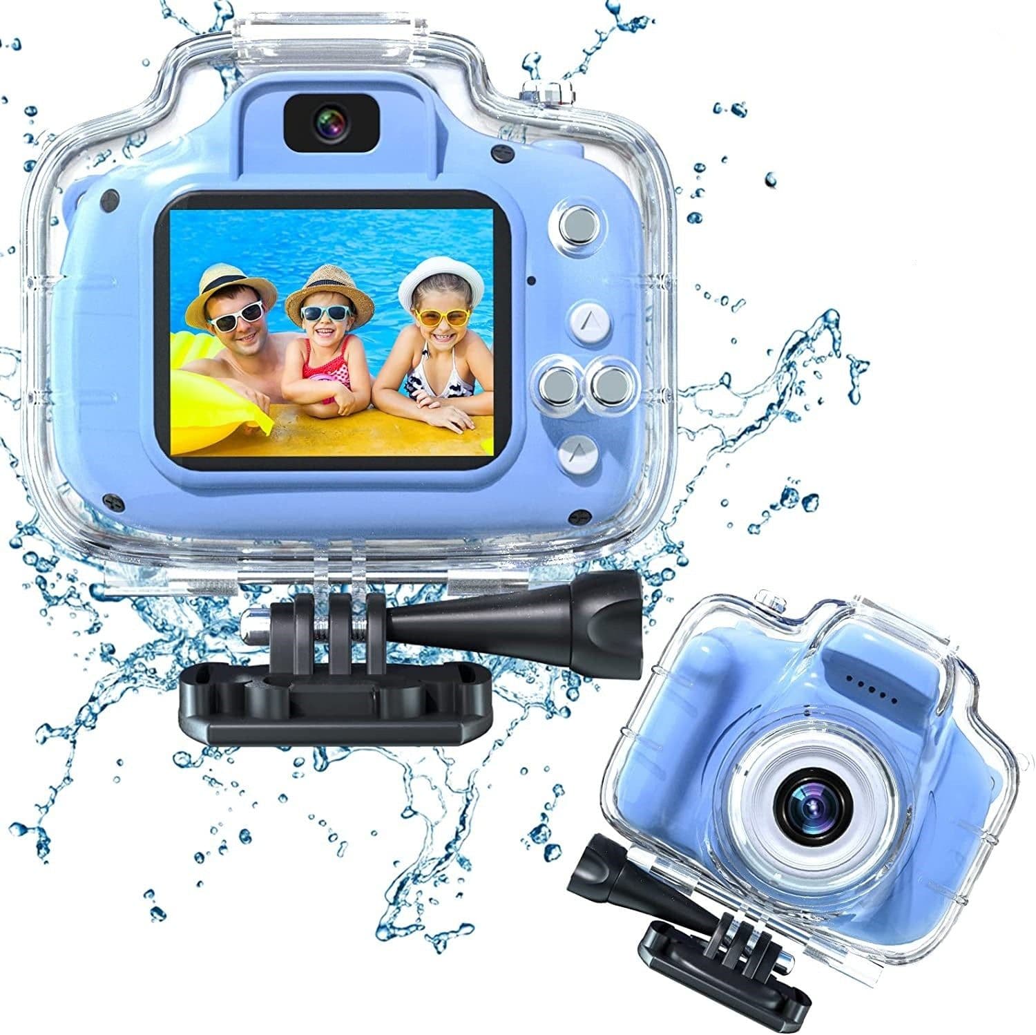 image-Kids' Waterproof Stand Mini Digital Camera, 30W HD Toy, TF16GB