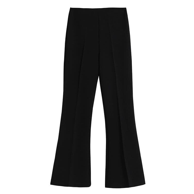 image-Women's High Waist Flared Pants Summer 2023 2XL Neutral Style
