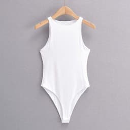 image-Sleeveless Jumpsuit - Slim Fit Top Black/White/Khaki S-XL Fashion Top