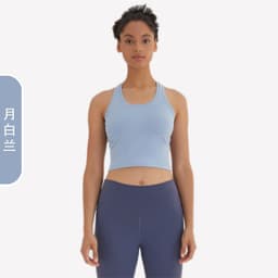 image-Yoga Sports Vest - Moisture Wicking, High-Elastic, Black, Sleeveless, Nylon