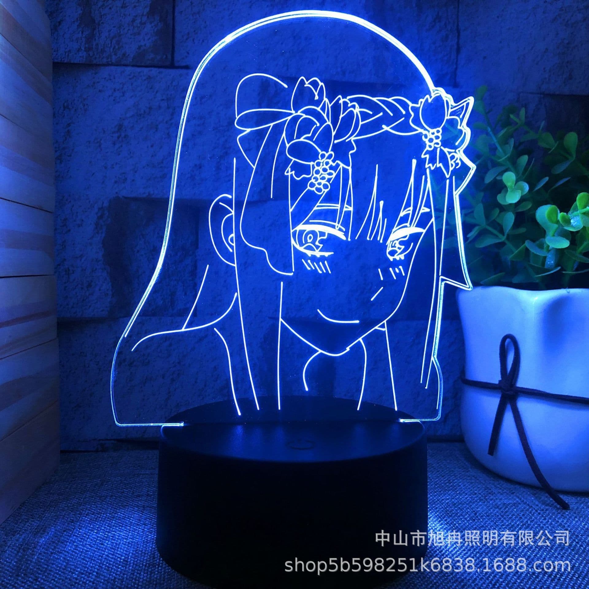 image-3D Night Light LED USB Desk Lamp Touch Remote Control Modern Minimalist