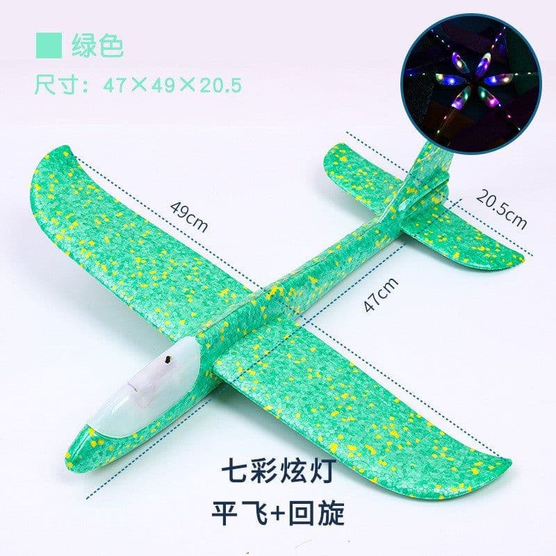 image-Foam Aircraft Throwing Glider - 48cm Orange DIY Outdoor Model for Kids 7-14