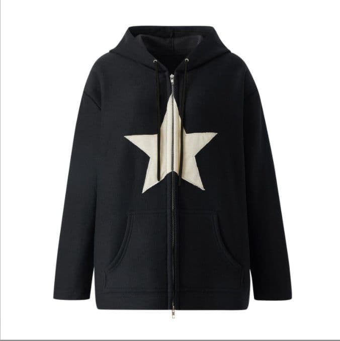 image-Women's Casual Sweater - Brown Plus Velvet Star