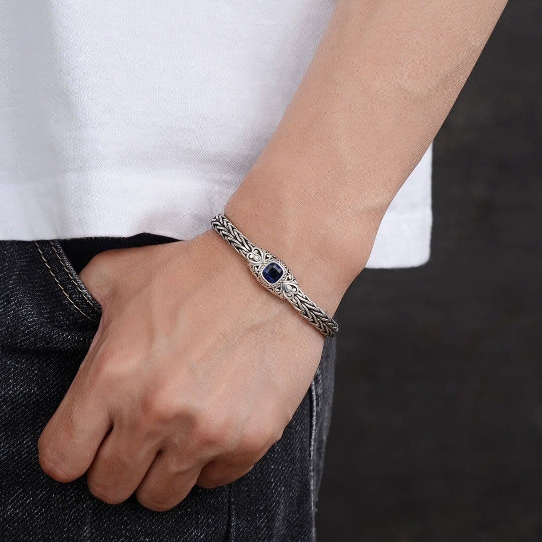 image-DAVITE&DELUCCHI 925 Silver Diamond Bracelet 20cm