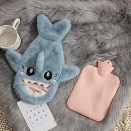 image-Purple Plush Hot Water Bottle 500ML - Removable Cover