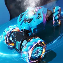 image-Cross-border new mini twisting light music off-road high-speed double-sided stunt remote control car children's toys wholesale
