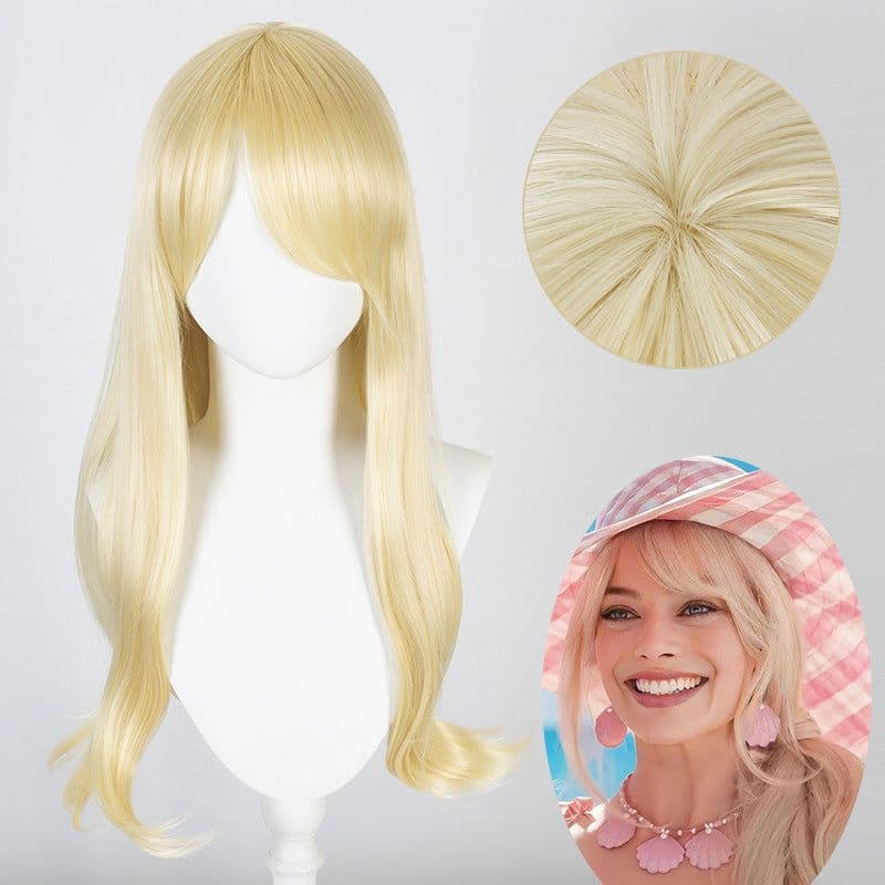 image-Barbie Princess Cosplay Wig - Golden Curly Long Hair