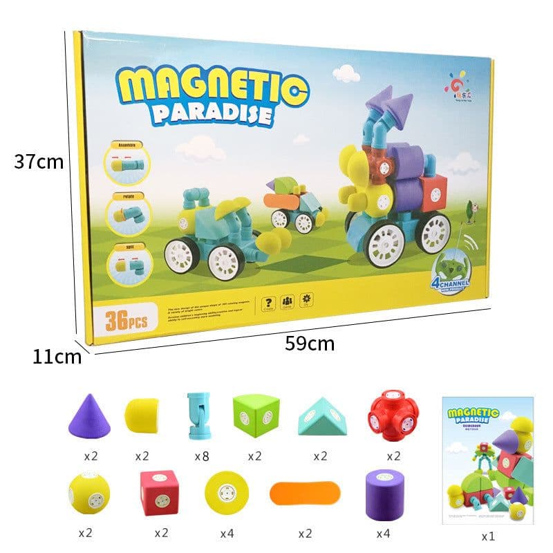 image-Wanlehui Magnetic Building Blocks - EVA Foam Educational Toy
