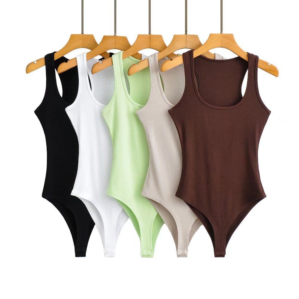 image-Trendy Brown Romper for Women - High Waist XL - Sexy Streetwear